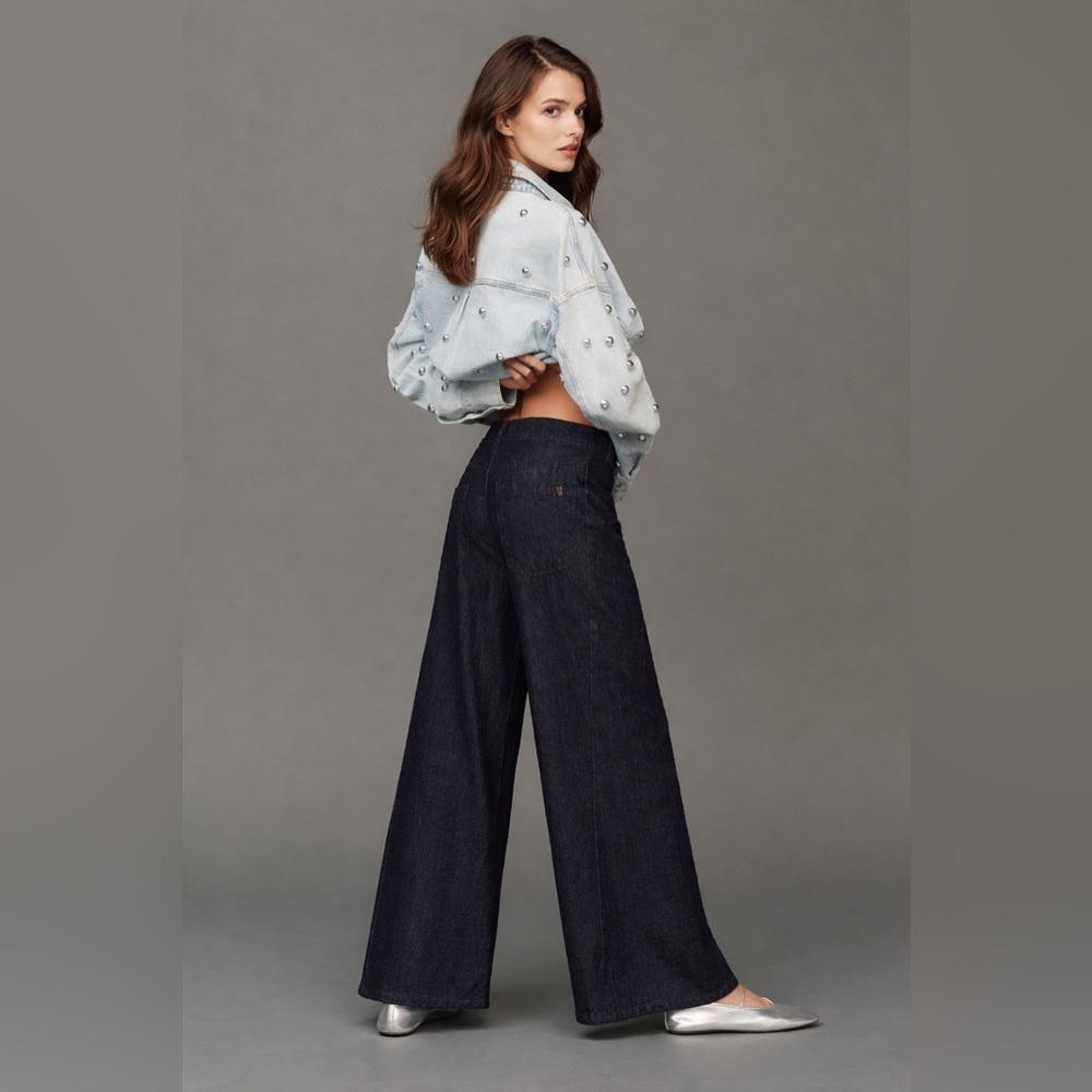 Anthropology The Adi Sparkle Ultra High Rise Flare
Pants by Pilcro Size 28 - Picture 3 of 14
